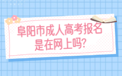 阜陽市成人高考報名是在網上嗎