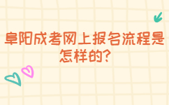 阜陽(yáng)成考網(wǎng)上報(bào)名流程是怎樣的