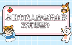 阜陽市成人高考招生層次有哪些